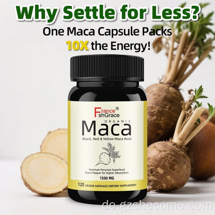 MACA Extract Supplement Assists mit Spannungs -Maca -Kapseln